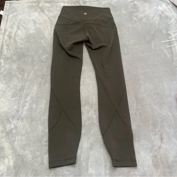 Lululemon In Movement 7/8 Tight *Everlux 25" Dark Olive Green 21686 - Picture 9 of 14